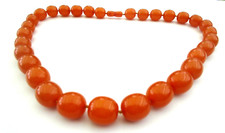 Bernsteinkette Butterscotch Amber Halskette Schmuck 62cm lang Weihnachtsgeschenk