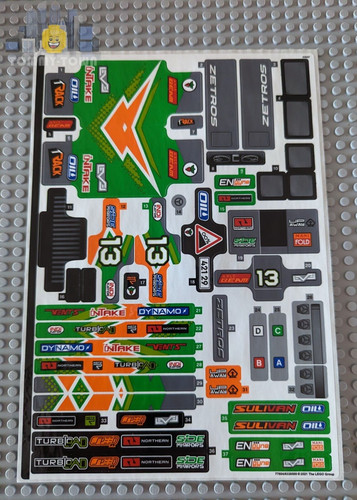 Lego technic aufkleberblatt - technic,