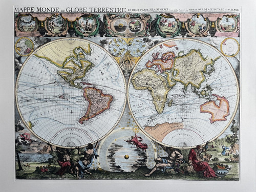 Mappe monde globe - mappe, ou
