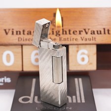 Dunhill Rollagas Feuerzeug Silber WAV Muster _Ultraschallgereinigt_Funktioniert