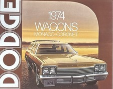 Dodge Wagons Prospekt Brochure Depliant 1974 Amerika Dodge Monaco Coronet
