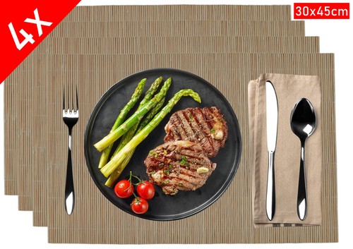 4er set platzdeckchen bambus - set,