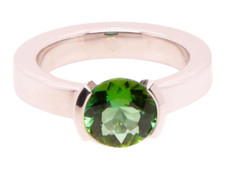 NEU Ring 750/- / 18K Weißgold 1 Turmalin 2,26 ct. Rundschliff Solitär Gr. 58