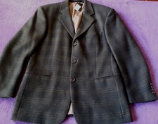 Reine Schurwolle 100%!He."Hugo BOSS"Jacket Jacke Sakko Gr.50 Tannengrün Kariert