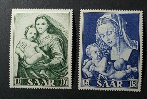Saarland 1954 mi nr - saarland, 1954/55