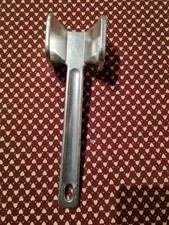 antiker vintage Fleischklopfer Fleischhammer, Alu, massiv sehr robust grob glatt