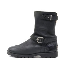 UGG Damen 1004133 Stiefeletten Schwarz Leder Mittel Boots Biker-Boots EU 37