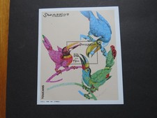 Briefmarken Vögel Block Tukane