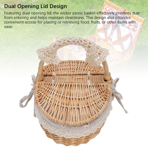 Wicker picknickkorb mit - wicker,