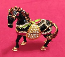 Pferd schwarzer araber - schwarzer, gold