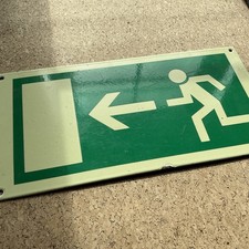 Emailleschild Notausgang, alt