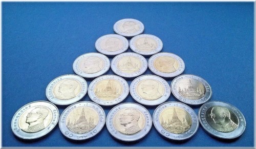 Baht prägefrische - baht:,