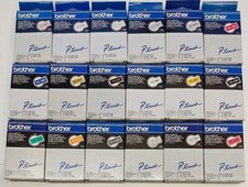 BROTHER TC- P-touch 9mm 12mm Farbband Etikettenband für PT-6, 8E, 10, 500, 2000