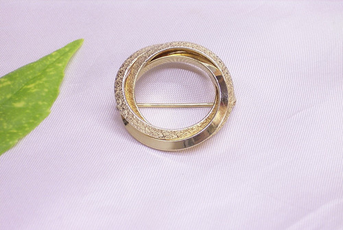 Vintage runde brosche - vintage,
