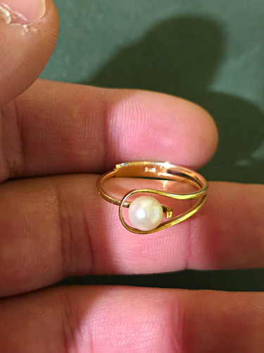 Gelbgold 585 ring band - gelbgold,
