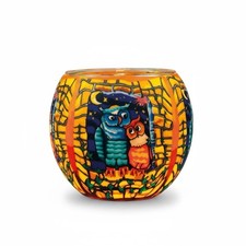 Illuminated glass owls owls by