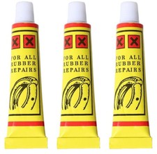 3 x FLICKENKLEBER GUMMILÖSUNG FAHRRAD REPARATUR KLEBSTOFF REIFEN KLEBER