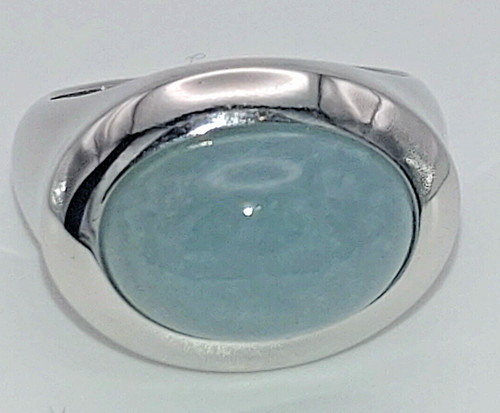 Milky aquamarin designer ring - aquamarin,