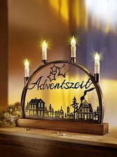 LED-Schwibbogen "Adventszeit" 33cm Weihnachten Dekoration Fensterdeko LED Deko