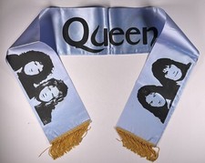 Queen Freddie Mercury Schal Blau Original Brian May Koffer Sport Circa 1970er
