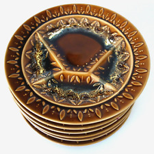 6 ausgefallene Fondueteller Käsefondue Antipasti Teller Sarreguemines Vintage