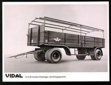 Fotografie Lastwagen Pritschenanhänger mit Zwillingsreifen, Vidal Karosseriebau 