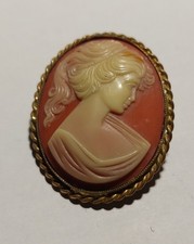 Vintage Ovale Gemme / Brosche