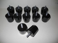 Möbelfüsse, schwarz, Holz mit Gewinde m 10