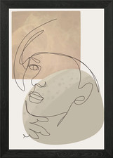 Frau Gesicht einzeilige Kunst