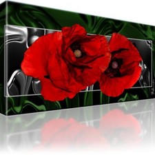 Blumen Rot Bild Bilder Leinwand Keilrahmen Wandbild Kunstdruck