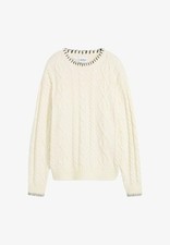 Pullover mit zopfstrickmuster - mit,