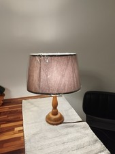 Tischlampe, Nachttischlampe Holz, Antik, Vintage