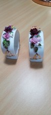 2x Royal Albert Serviettenringe Porzellan MOSS ROSE Bone China top Zustand