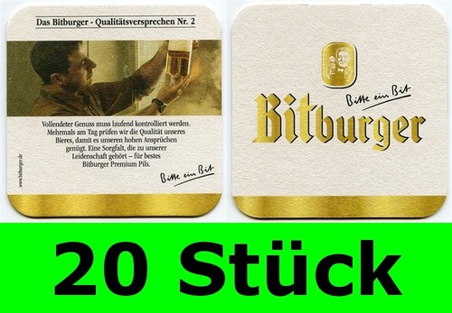 Stück bierdeckel bitburger - 20,