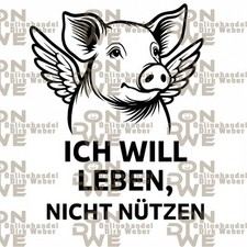 Aufkleber "ich will leben"
