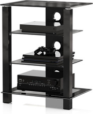 Hifi Racks 4 Ebenen Glas TV