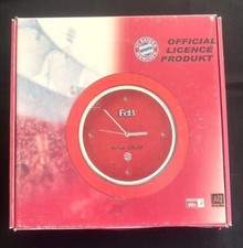 Wanduhr Uhr rund FC Bayern München Fußball Fanartikel UNBENUTZT G5402