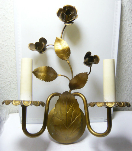 Vintage floral wandllampe - vintage,