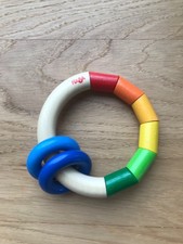 Originaler Haba Beiß Ring aus Holz Greifling hochwertig Holzspielzeug