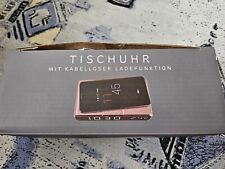 Krontaler Tischuhr m. kabelloser Aufladefunktion Handy Ladegerät Ladestation