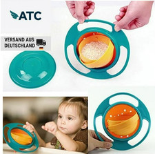 2 x auslaufsicher Kreisel Schüssel Baby Kinder Teller Geschirr 360° Babyschüssel