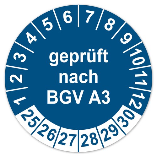 Prüfplaketten geprüft nach
