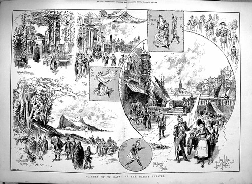 Alter antiker druck 1890 - alter,