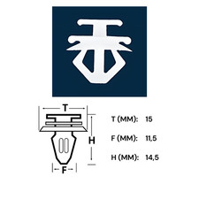 5x Türverkleidung Clips