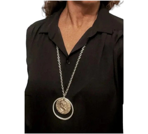 Lange halskette mit ring und - lange,