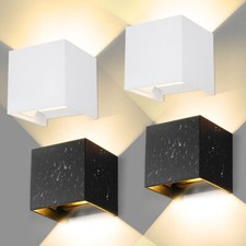 2tlg Wandlampe Würfel LED