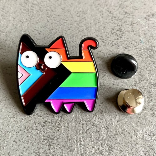 Bunte katze emaille pin - katze,