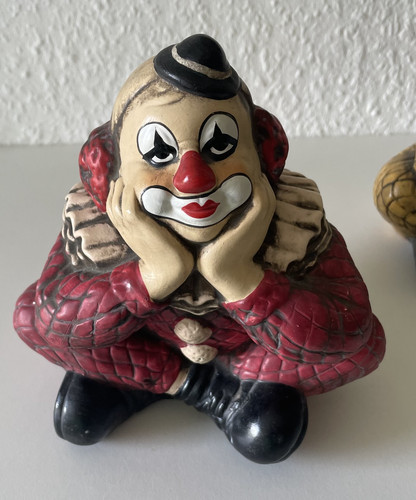 Porzellan figur clown harlekin - porzellan,