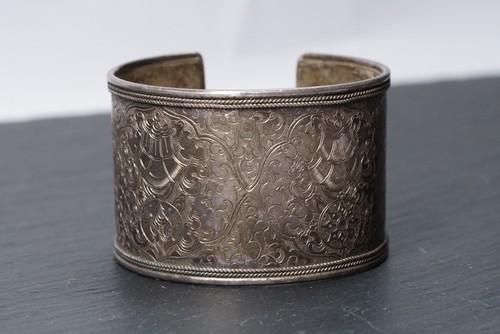 Breiter vintage armreif silber - breiter,