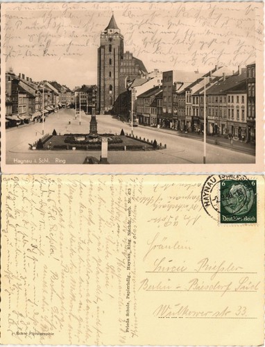 Postcard haynau chojnów - haynau, ring
